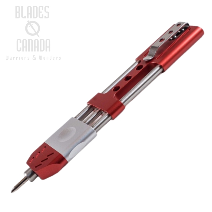 TEC Accessories Ko-Axis Pen Aluminum Silver Grip - Red (image for) TEC Accessories Ko-Axis Pen Aluminum Silver Grip - Red